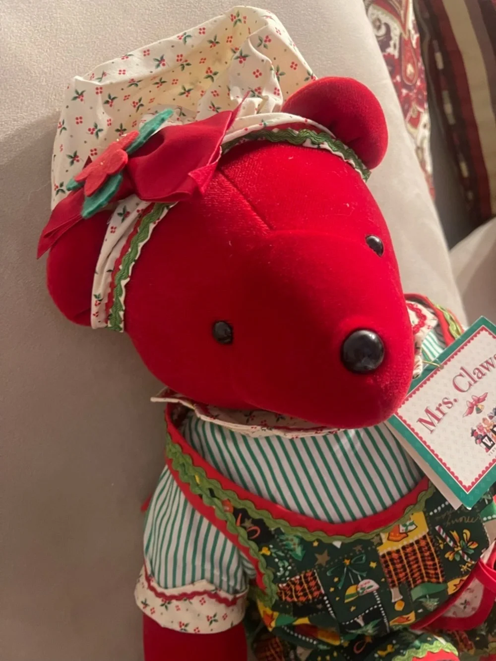 Vintage Mrs. Claws VIB Plush Bear 1992 Limited Edition Complete w Tags - Picture 4 of 9